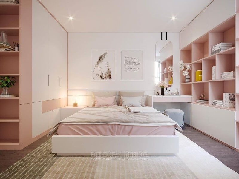 Gam màu hồng được ưa chuộng khi trang trí nội thất phòng ngủ cho bé